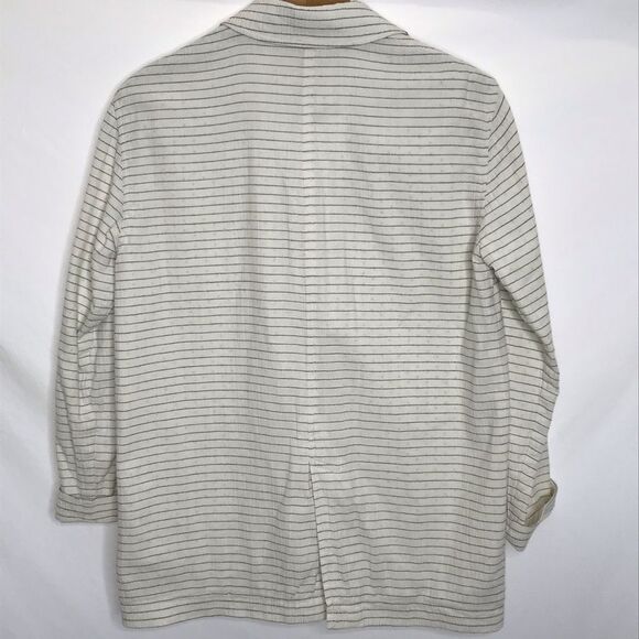 Anthropologie Cartonnier Striped Double Breasted Blazer with Pockets XS - Picture 5 of 7